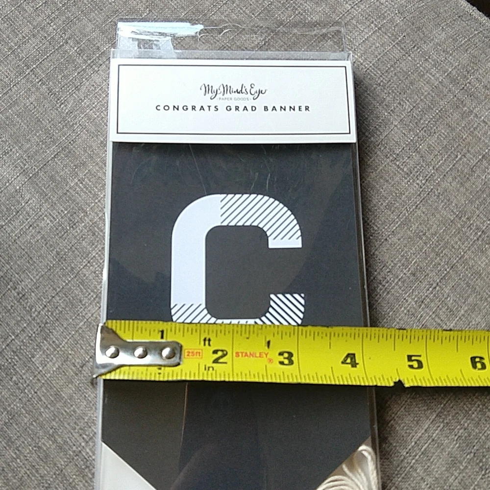Graduation Congratulations Decor My Mind's Eye  Black White & Silver Banners Set